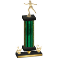 Premium Single Green Glacier Second Place Skater Trophy
