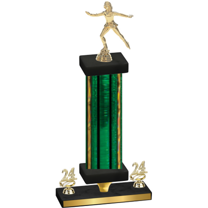 Premium Single Green Glacier Year Skater Trophy