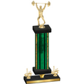 Premium Single Green Glacier First Place Weights Trophy