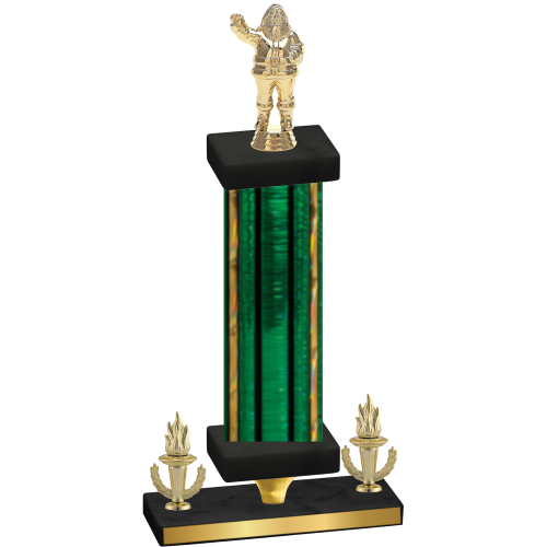 Premium Single Green Glacier Victory Holiday Trophy