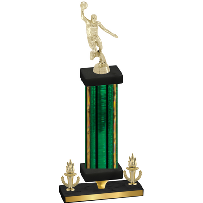 Premium Single Green Glacier Victory Basketball Trophy