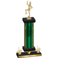 Premium Single Green Glacier First Place Majorette Trophy