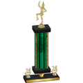 Premium Single Green Glacier Year Majorette Trophy