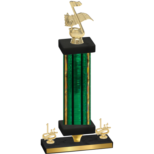 Premium Single Green Glacier First Place Music Trophy
