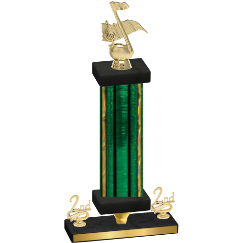Premium Single Green Glacier Second Place Music Trophy