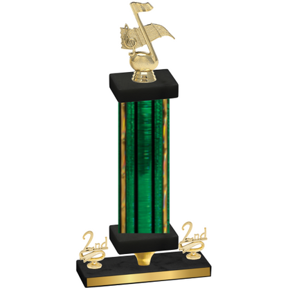Premium Single Green Glacier Second Place Music Trophy