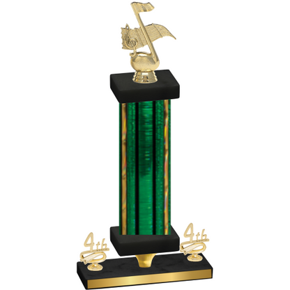 Premium Single Green Glacier Fourth Place Music Trophy