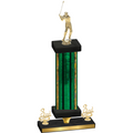 Premium Single Green Glacier Third Place Golf Trophy