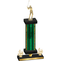Premium Single Green Glacier Fourth Place Golf Trophy