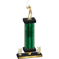 Premium Single Green Glacier Year Golf Trophy