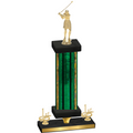 Premium Single Green Glacier First Place Golf Trophy