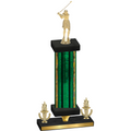 Premium Single Green Glacier Victory Golf Trophy