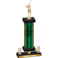 Premium Single Green Glacier Year Golf Trophy
