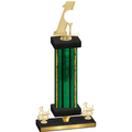 Premium Single Green Glacier Third Place Golf Trophy
