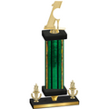 Premium Single Green Glacier Victory Golf Trophy