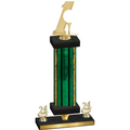 Premium Single Green Glacier Year Golf Trophy