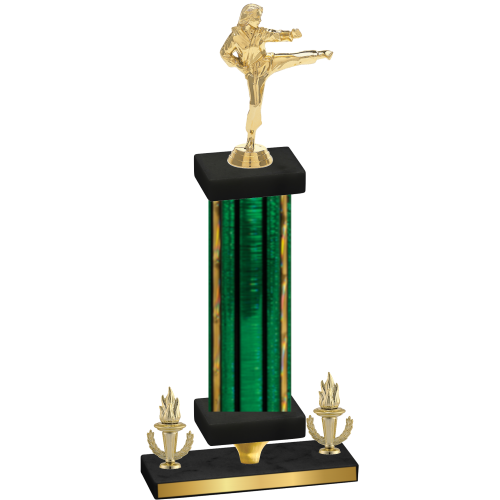 Premium Single Green Glacier Victory Karate Trophy