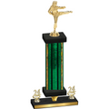 Premium Single Green Glacier Year Karate Trophy