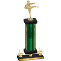 Premium Single Green Glacier First Place Karate Trophy
