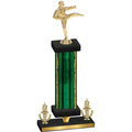 Premium Single Green Glacier Victory Karate Trophy
