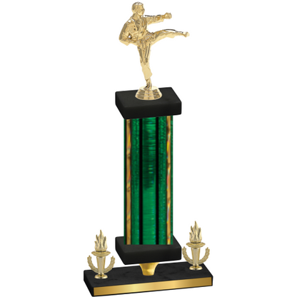 Premium Single Green Glacier Victory Karate Trophy