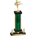 Premium Single Green Glacier Year Karate Trophy
