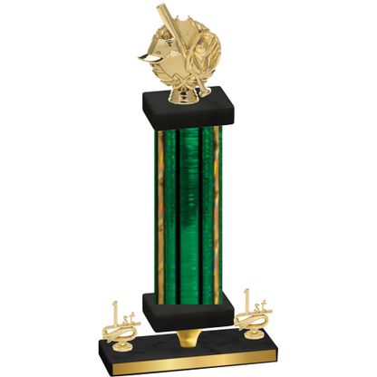 Premium Single Green Glacier First Place Baseball Trophy