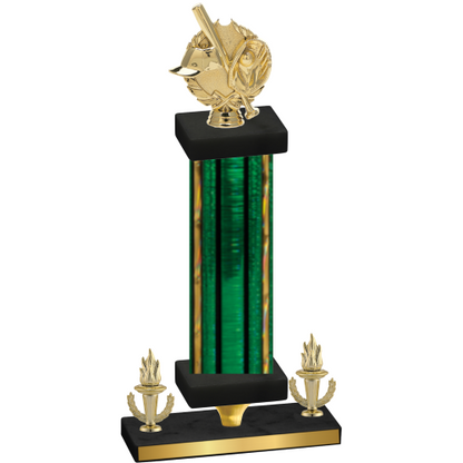Premium Single Green Glacier Victory Baseball Trophy