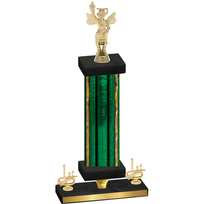 Premium Single Green Glacier First Place Academics Trophy