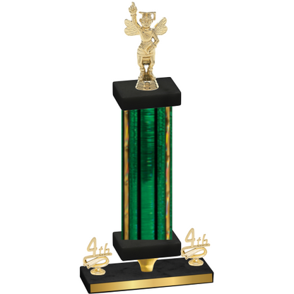 Premium Single Green Glacier Fourth Place Academics Trophy