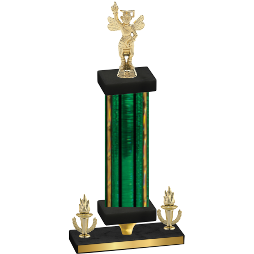 Premium Single Green Glacier Victory Academics Trophy