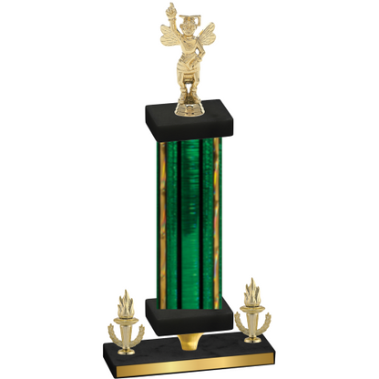 Premium Single Green Glacier Victory Academics Trophy