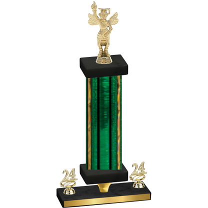 Premium Single Green Glacier Year Academics Trophy