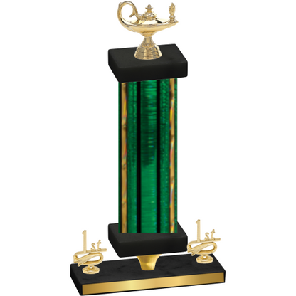 Premium Single Green Glacier First Place Academics Trophy