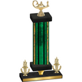 Premium Single Green Glacier Victory Academics Trophy