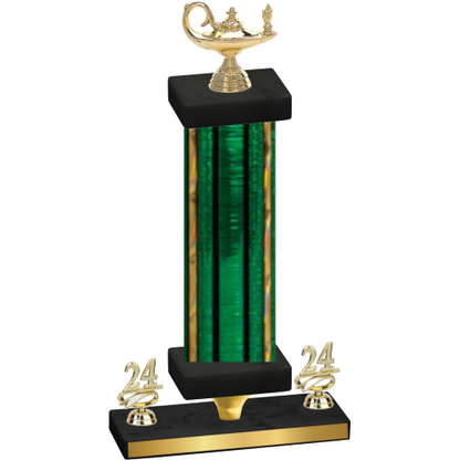 Premium Single Green Glacier Year Academics Trophy