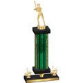 Premium Single Green Glacier First Place Softball Trophy