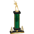 Premium Single Green Glacier Victory Softball Trophy