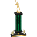 Premium Single Green Glacier Year Softball Trophy