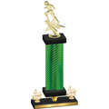Premium Single Green Carbon Fiber Fourth Place Football Trophy