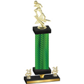 Premium Single Green Carbon Fiber Year Football Trophy