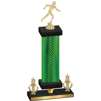 Premium Single Green Carbon Fiber Victory Running Trophy