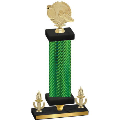 Premium Single Green Carbon Fiber Victory Running Trophy