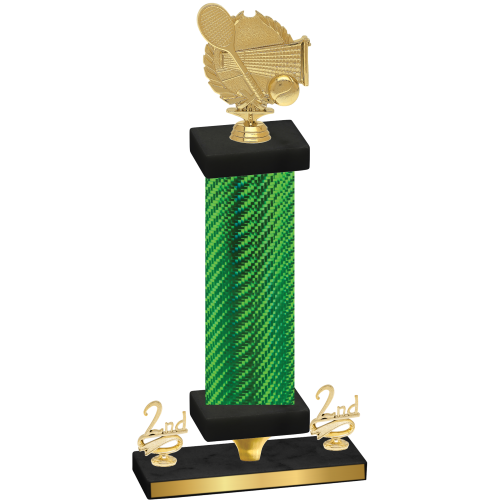 Premium Single Green Carbon Fiber Second Place Tennis Trophy