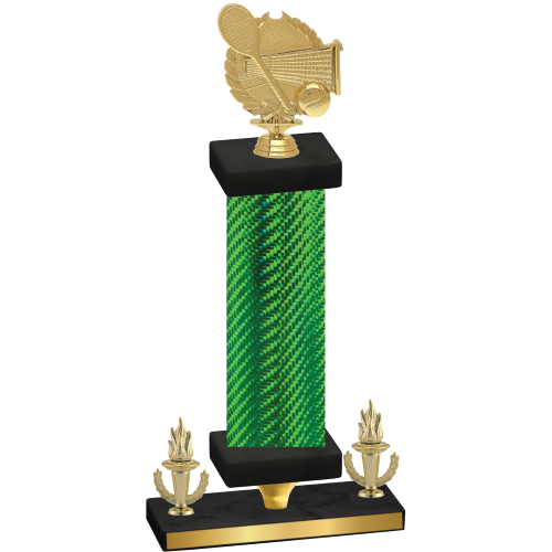 Premium Single Green Carbon Fiber Victory Tennis Trophy