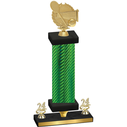 Premium Single Green Carbon Fiber Year Tennis Trophy