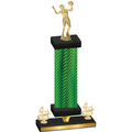 Premium Single Green Carbon Fiber Fourth Place Volleyball Trophy