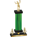 Premium Single Green Carbon Fiber Victory Volleyball Trophy
