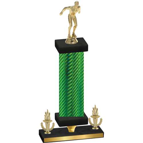 Premium Single Green Carbon Fiber Victory Swimming Trophy