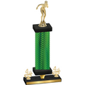 Premium Single Green Carbon Fiber Fourth Place Tennis Trophy